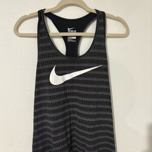Nike Black and Gray Patterned Tank